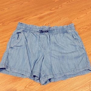 ❄️ Loft Chambray Tie Waist Shorts Medium